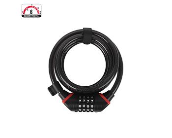 Zefal zámek C6 code new spirálový 1800/12mm kódový
