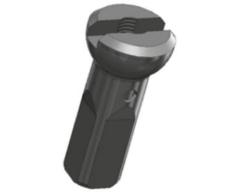 Sapim nipl Alu polyax 12mm černý zámek secure lock