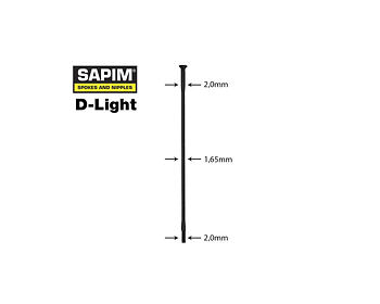 Sapim D-light černý rovný